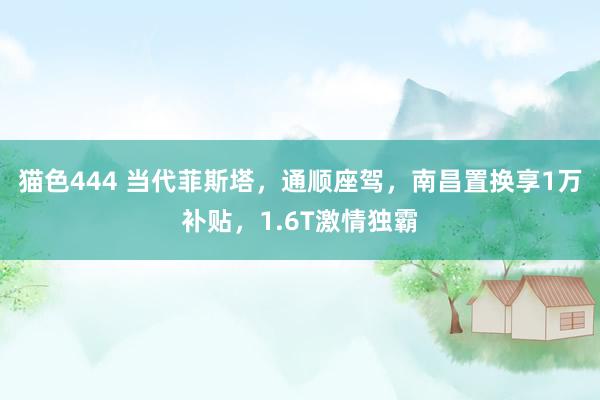 猫色444 当代菲斯塔，通顺座驾，南昌置换享1万补贴，1.6T激情独霸
